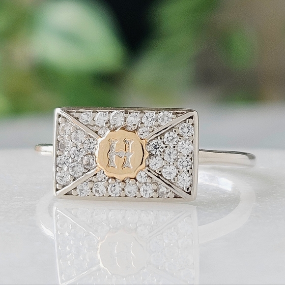 Harry Potter Hogwarts Acceptance Letter Ring, solid 925 Sterling Silver - Picture 3 of 7